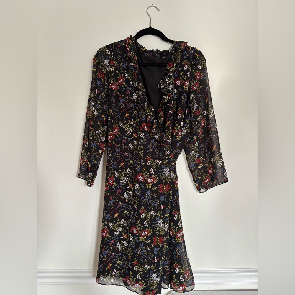Madewell wrap dress with floral print XL